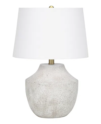 Monarch Specialties Lighting 20" Concrete Table Lamp In White