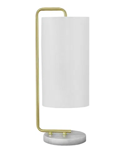 Monarch Specialties Lighting 20" Marble Table Lamp In White