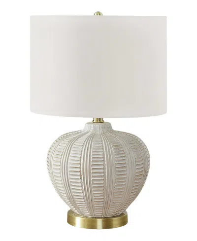 Monarch Specialties Lighting 21" Plastic Table Lamp In White