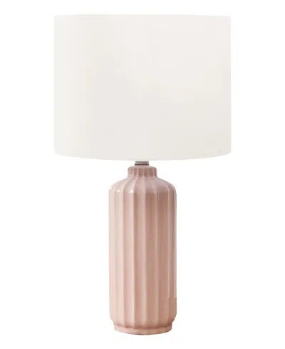 Monarch Specialties Lighting 23" Ceramic Table Lamp In Pink