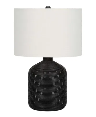Monarch Specialties Lighting 23" Rattan Table Lamp In Black