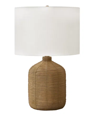 Monarch Specialties Lighting 23" Rattan Table Lamp In Brown
