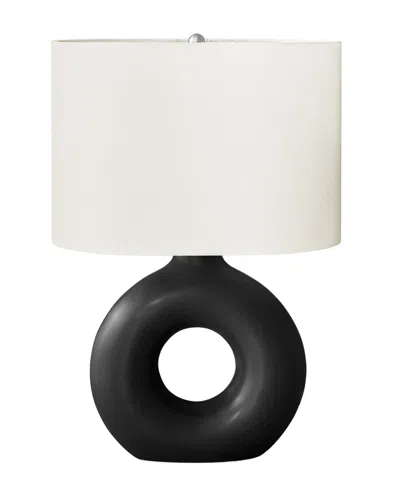 Monarch Specialties Lighting 24" Ceramic Table Lamp In Black
