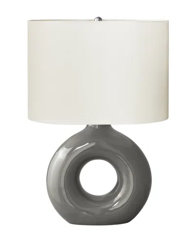 Monarch Specialties Lighting 24" Ceramic Table Lamp In Gray