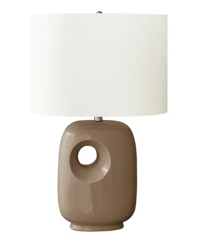 Monarch Specialties Lighting 26" Ceramic Table Lamp In Brown