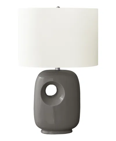 Monarch Specialties Lighting 26" Ceramic Table Lamp In Gray