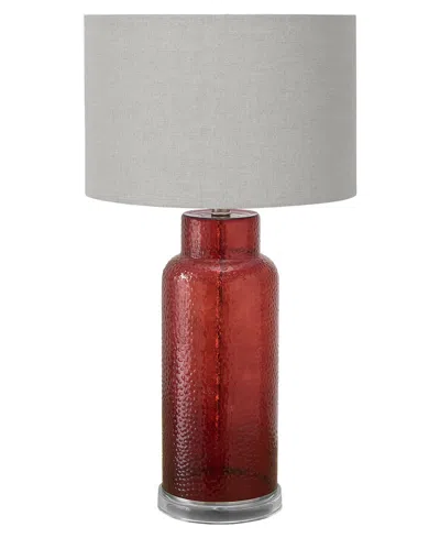 Monarch Specialties Lighting 28" Glass Table Lamp In Red