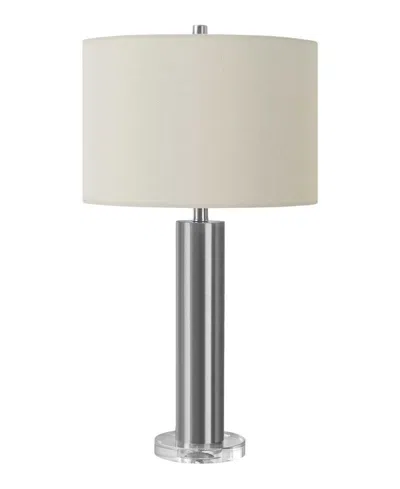 Monarch Specialties Lighting 28" Metal Table Lamp In Silver