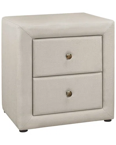 Monarch Specialties Nightstand In Beige