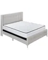 Monarch Specialties Queen Size Platform Bed In Beige