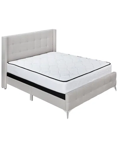 Monarch Specialties Queen Size Platform Bed In Beige
