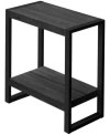 Monarch Specialties Side Table With 2 Shelves In Black