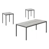 Monarch Table Set, 3pcs Set, Coffee, End, Black In Gray