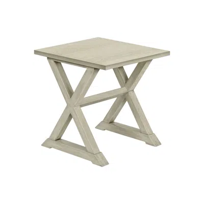 Monarch Transitional Accent Table In White Color