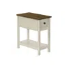 Monarch Transitional Accent Table In White,espresso Color In Neutral