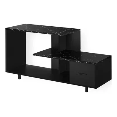 Monarch Tv Stand, 48 Inch, Console, Media Entertainment Center, Storage Drawer In Black