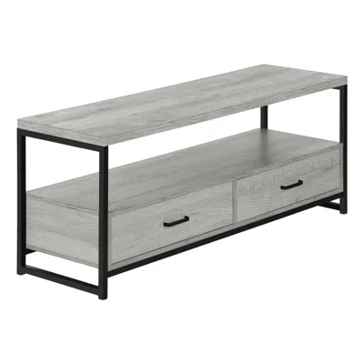 Monarch Tv Stand, 48 Inch, Console, Media Entertainment Center, Storage Drawers In Gray