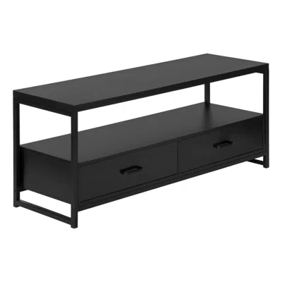 Monarch Tv Stand, 48 Inch, Console, Media Entertainment Center, Storage Drawers In Black