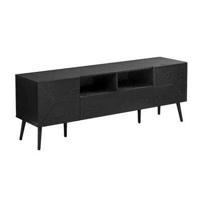 Monarch Tv Stand, 72 Inch, Console, Media Entertainment Cente In Black