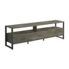 Monarch Tv Stand, 72 Inch Dark Bronze Laminate, Black Metal, Contemporary, Modern