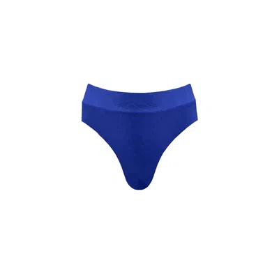 Monarch Women's Blue Stella High Waisted Bikini Bottom - Ultramarine