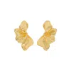 Monarch Women's Elegant Gold Leaf Earrings In Gold