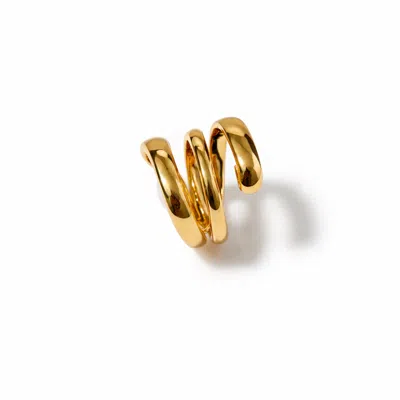 Monarch Women's Gold Sculptural Triple Layer Open Ring