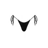Monarch Women's Kaia Side Tie Ruched Bikini Bottom - Black Metallic In Black