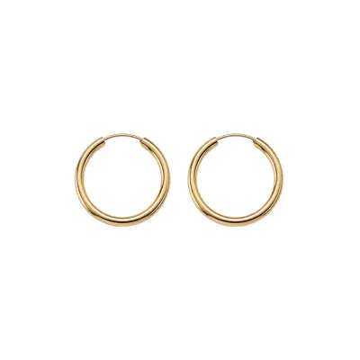 Monarch Women's Solid Gold Endless Hoop Earrings