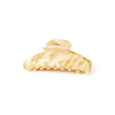 Monarch Women's White Beige Marble Hair Claw In Multi