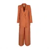 Monarh Orange Relaxed Linen-blend Suit In Orange