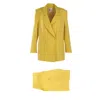 Monarh Tailored Linen-blend Shorts Suit In Lemon Yellow In Yellow