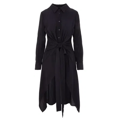 Monarh Women's Black / White / Red Shirt Dress With Waist Detail In Black/white/red