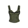 Monarh Women's Corset Green Print With Straps In Green