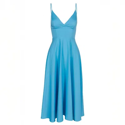 Monarh Women's Lurisia Bluedraped Waist Midi Dress