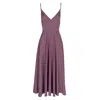Monarh Women's Purple Summer Raspberry Glace Draped-waist Midi Dress