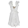 Monarh Women's Ruffled Mini Dress With Open Back – White In White