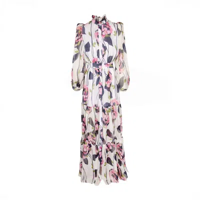 Monarh Women's Silk Maxi Shirt Dress