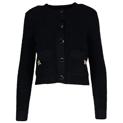 Monarh Women's Timeless Bouclé Black Knit Cardigan