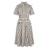 Monarh Women's White Cotton-silk Shirt Dress With Metallic Detail In White