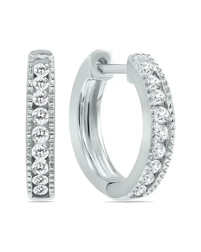 Monary 10k 0.23 Ct. Tw. Diamond Earrings In Metallic