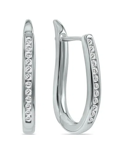 Monary 10k 0.23 Ct. Tw. Diamond Earrings In Metallic