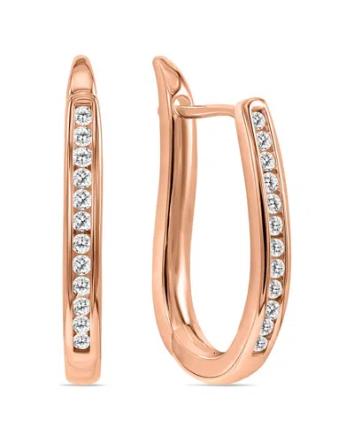 Monary 10k Rose Gold 0.23 Ct. Tw. Diamond Earrings In Pink