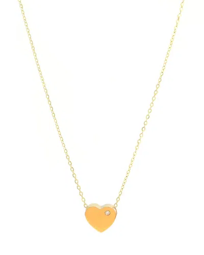 Monary 14k 0.01 Ct. Tw. Diamond Heart Necklace In Gold