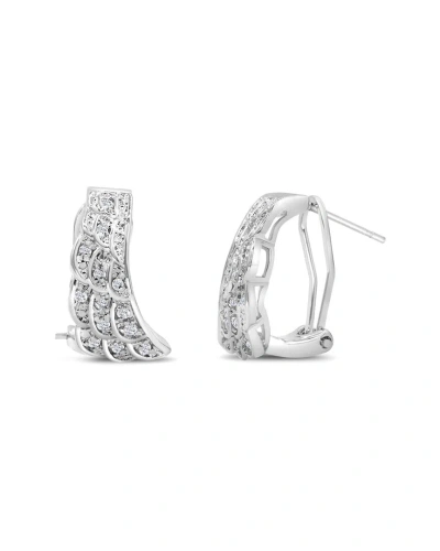 Monary Silver 0.25 Ct. Tw. Diamond Earrings In Metallic