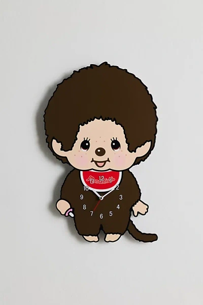 Monchhichi Figural Analog Wall Clock In Red At Urban Outfitters In Brown