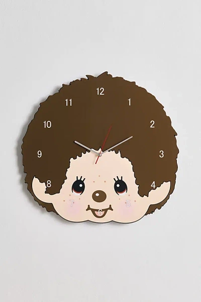 Monchhichi Head Shape Wall Clock At Urban Outfitters In Brown