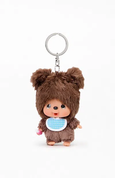 Monchhichi Kuma Plush Keychain In Brown