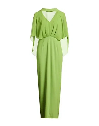 Moncho Heredia Woman Maxi Dress Lime Green Size 10 Polyester, Elastane