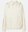 Moncler White Down Jacket With Logo Patch On The Sleeve In Tech Fabric Man In 0